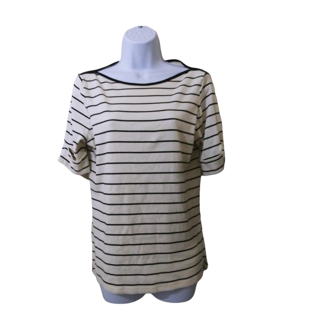 LAUREN RALPLH LAUREN  BLOUSE TOP WITH STRIPES